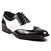 UV Signature PA002 Men's Two Tone Perforated Wing Tip Lace Up Oxford Dress Shoes