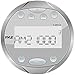 Pyle Round Waterproof Marine Stereo - 4x28 W Aquatic Boat in Dash Gauge Radio Receiver System with Bluetooth, AM FM, Digital LCD, USB, AUX, RCA - Includes Wiring Harness, Bracket - PLMR91US (Silver) primary