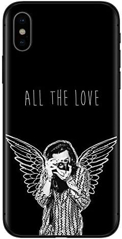 XUHAHASJK Phone Case/One Direction Tattoos Harry Styles Phone Cases For Coque Iphone 5S Se 6 6S 7 7Plus 8 8 Plus X Soft Black Silicone Cover