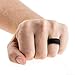 Honor Eternity Ring Men Silicone Ring Premium Grade Wedding-Bands for Active Men, Athletes, Comfortable Fit Jet Black (Jet Black, 13)