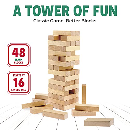 CoolToys Timber Tower Wood Block Stacking Game Original Edition (48