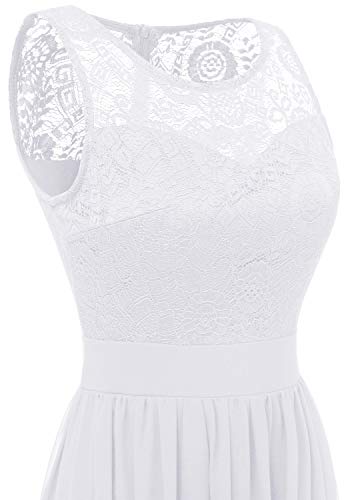 Aupuls avondjurk basic chiffon kanten mouwloos bruidsmeisjesjurken vloerlengte - Image 7