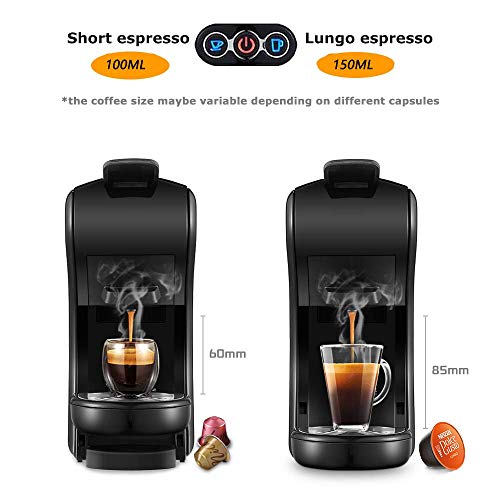 HAOSHUAI Kapsel-Kaffeemaschine, Haushalt halbautomatisch 3 in 1 tragbarer Hochdruckkonzentration, Latte- und Cappuccino… – Bild 5