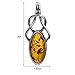 Ian and Valeri Co. Amber Sterling Silver Celtic Pendant Necklace 18 Inches