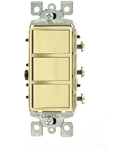 15-Amp, 120/277-Volt, Decora Single-Pole / 3-Way AC Combination Switch, Commercial Grade, Grounding, 5641 Ivory | Leviton