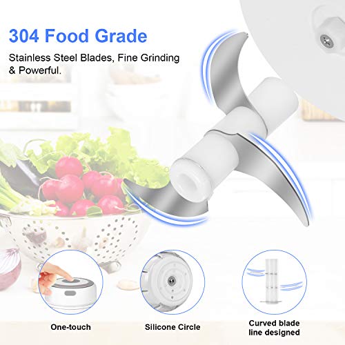 Mini Electric Garlic Chopper, Emiral 300ml Food Chooper, Powerful