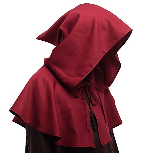 BLESSUME Friar Medieval Hooded Robe Monk Renaissance Priest Robe Halloween Cosplay Costume