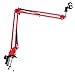 DuaFire Microphone Stand Suspension Boom Scissor Arm Holder for Studio, Program Record, Broadcasting and Solo Artist