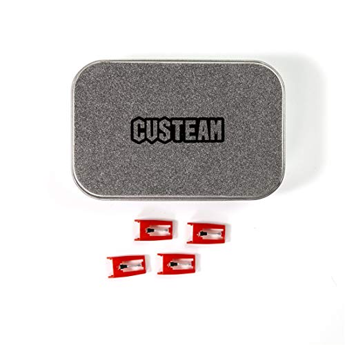 Record Player Needle, CUSTEAM Phono Turnable Cartridge Replacement Stylus Needles with Carry Box for Vinyl, Crosley, Phonograph, LP (Pack of 4)