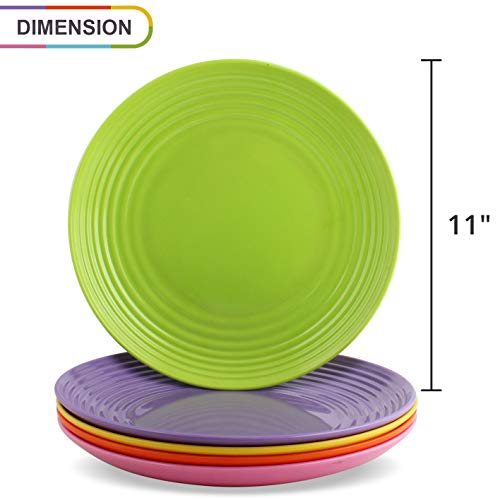Melange 6Piece Melamine Dinner Plate Set (Solids Collection