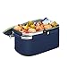 LieveLife Family Size Insulated Folding Collapsible Picnic Basket Cooler with Sewn in Frame
