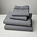 Where The Polka Dots Roam Microfiber Easy Care Luxury Sheet Set, Queen, Gray