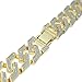 Sand Blast Cuban Bling Chain Gold Tone Heavy 20MM Wide Mens 30