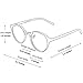 GQUEEN Fashion Fake Glasses Non Prescription Glasses Matte Black, Retro Round Oval Frame Metal Bridge UV400,201565