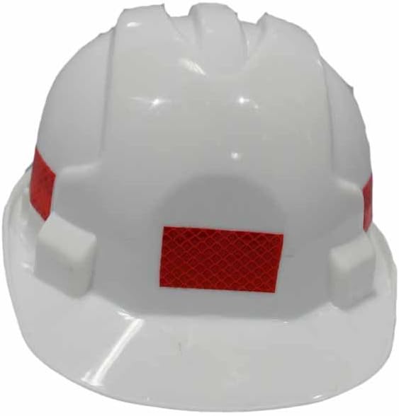 Aarvee Safety Helmet RV-H23 With Reflective Band Nape Type - White (Pack of 1)