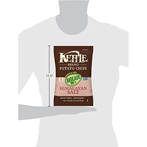Kettle Brand Potato Chips, 100 Avocado Oil Himalayan Salt, 4.2 Ounce