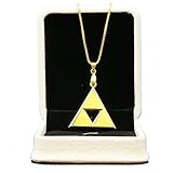 XCOSER® Zelda Triforce Shield Symbol 24K Gold Plated Necklace Keychain 2015