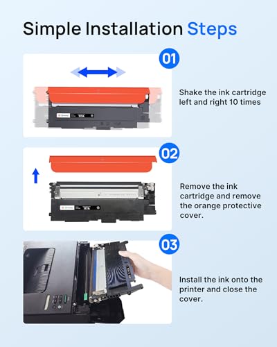 117A MFP 178nw Toner with Chips Compatible with HP 117A W2070A Cartridge for HP Color Laser MFP 178nw 178nwg MFP 179fnw 179fwg 150nw 150a W2071A W2072A W2073A (4-Pack)