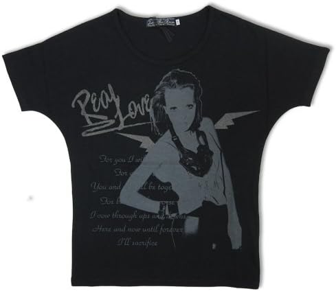 Amazon 韓国子供服 外国人プリント デザイン ドルマン 半袖 Tシャツ ブラック 140cm Tシャツ カットソー 通販