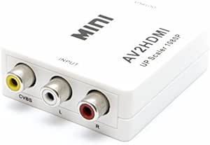 EnjoyGadgets® Mini Composite RCA CVBS AV to HDMI Converter For VCR DVD 720P 1080P New