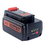 Lasica 3000mAh Replacement Black and Decker 40 Volt MAX Lithium Battery LBXR36 for Black+Decker 36V 40V Max Cordless Tools LSWV36 LCS1240 LST136B LHT2436B LCS1240B 40V Battery LBX2040 LBXR2036 LBX1540