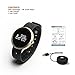Jarv Advantage + HR IPX7 Water Resistant Smart Watch, Fitness Tracker and Sleep Monitor with Heart Rate Monitor, Hi-Res OLED Display, Bluetooth Wireless Sync and 10 Day Battery- 42mm Size
