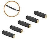 3.5mm F/F Stereo Coupler - 5 Pack Gold Plated 3.5mm Stereo Jack Female to Female Adapter Connectors