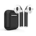 Airpod Skins Protective Wraps – Minimal Stylish Covers to Customize & Protect your Apple AirPods (Skin & Case - Black)