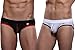 USex Sense Men's 2-Pack Mesh Jockstrap Supporter Jock Strap Underwear (M, Black+White)