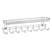 mDesign Closet Wall Mount Men's Accessory Storage Organizer Rack - Holds Belts, Neck Ties, Watches, Change, Sunglasses, Wallets - 8 Hooks and Basket - Chrome