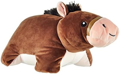 Necknapperz 2 in 1 micro-bead plush neck pillow for Kids, Jumper the Horse