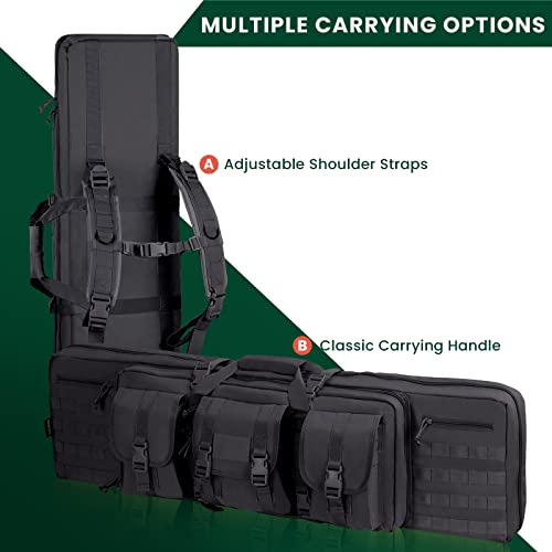 HUNTSEN 36" 42" Double Long Rifle Case American Classic Tactical Soft