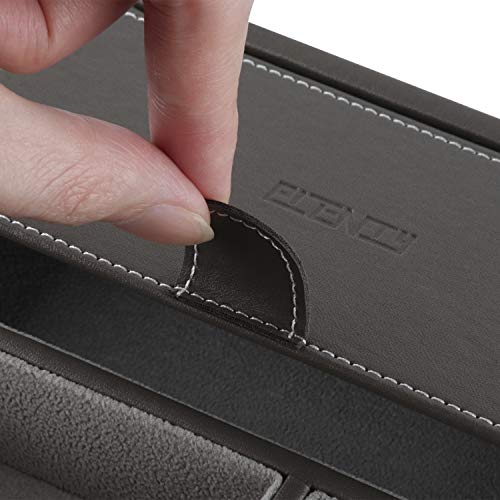 PLENTY Leather Valet Tray for Men with Large Smartphone Charging Station (Grey)