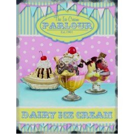 The Ice Cream Parlour Dairy Ice Cream Metal Sign