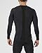2XU Men's Long Sleeve Compression Top, Black/Black, Medium