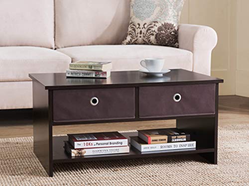 2L Lifestyle Westfield 4 Bin Drawers Coffee Table,Brown