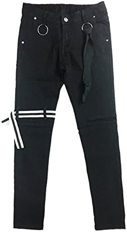 XBeshine Kpop BTS Bangtan Boys JIMIN V Jungkook Denim Pants Jeans Trousers Classic Cowboys Unisex (Black, XXL)