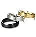 Jstyle Stainless Steel Rings for Men Wedding Ring Cool Simple Band 6 MM 3 Pcs A Set
