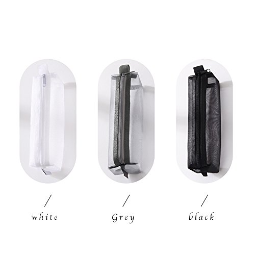 Kinhshion Mesh Pen Bag Pencil Case Makeup Tool Bag Storage Pouch Purse