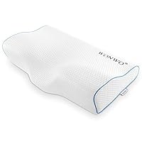 [Updated] Wonwo Memory Foam Pillow, Orthopedic Contour Cervical Sleeping Pillow for Neck Pain, Bed Pillow for Side Sleepers, Back and Stomach Sleepers with Washable Breathable Cover