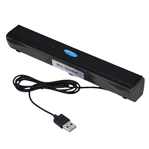 Mini Portable Speaker,Womail USB laptop Speaker for PC Computer Black