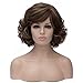 TopWigy Short Wig Curly Wave Bob Wigs Cosplay Party Costume Hair Wig(Color as Picture)