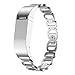 ANCOOL Compatible with Fitbit Flex Bands Men Women, Stainless Steel Replacement Strap Accessory Metal Bracelet Wristband for Fitbit Flex, NOT for FLEX 2. (Silver)