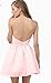 Enlishop Women Junior Sleeveless Pleated Neck Halter Fit and Flare Prom Summer Dress