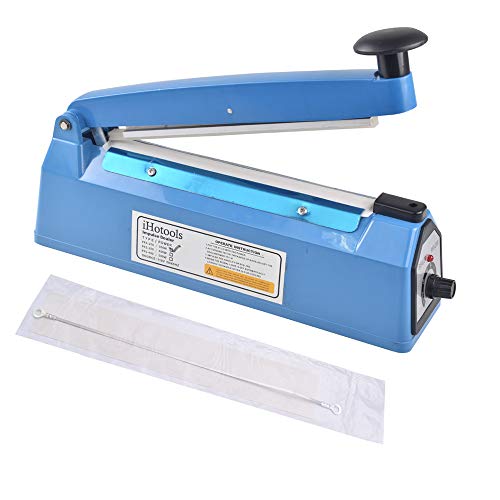 8 inches Impulse Bag Sealer Heat Sealing Machine with Extra Replacement Element Grip Blue - Thumbnail 7
