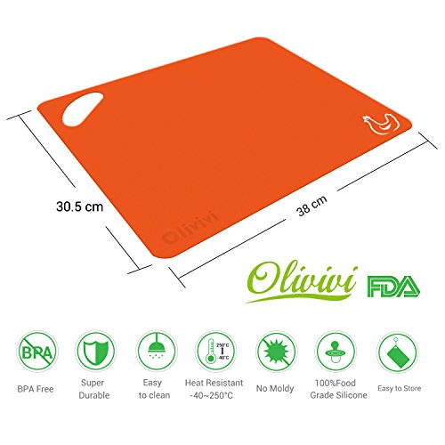 Extra Thick Flexible Plastic Kitchen Cutting Board Mats Set, Set of 6 Colored Mats With Food Icons & - //medicalbooks.filipinodoctors.org