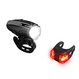 OxyLED OxyWild BL01 USB Rechargeable LED Bike Light Set, 6 Modes Adjustable Bicycle Light &3 Modes LED Tail Light, IP65 Waterproof Bike Light, Easy Installation Headlight Flashlight for Cycling Safety
