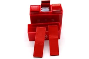 IMPRESSIVE SMILE Dental Articulating Paper 300 Strips in Plastic Dispenser 100 Micron Film Double Sided 55 x 18 x 0.1mm for Occlusal and Interproximal Adjustments (RED)