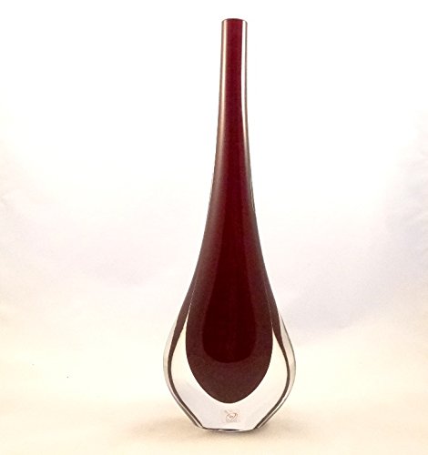 Amazon Com Made In Italy Genuine Murano Glass Burgundy Gocce Vase