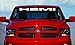 USA = 40" HEMI Dodge Ram Head Windshield Logo 1500 2500 3500 Vinyl Decal Sticker Vinyl Gift (White)